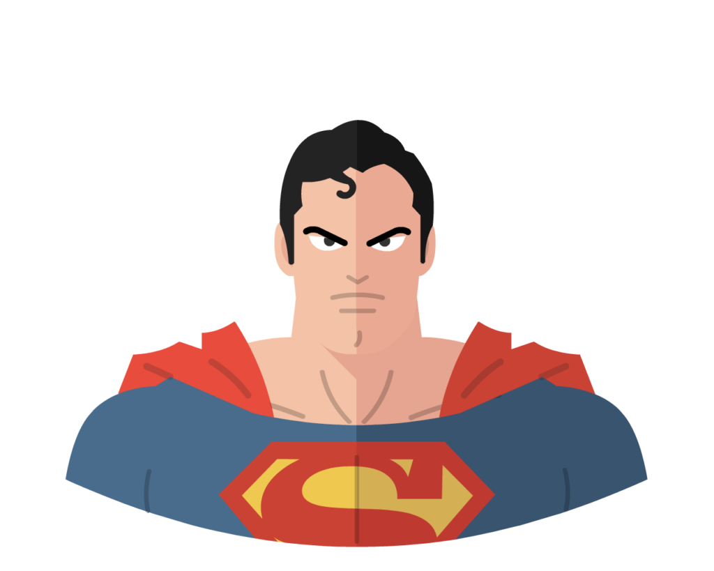 Superman flat icon