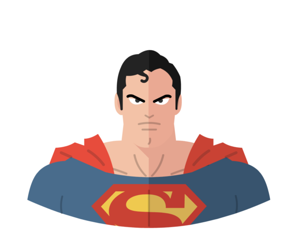 Superman flat icon