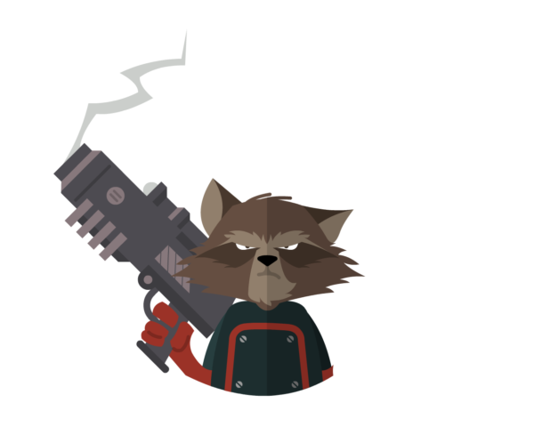 Rocket Raccoon flat icon