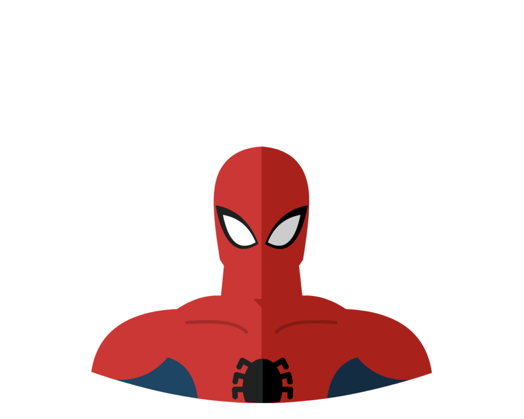 Spiderman flat icon