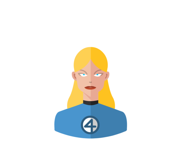 Invisible Woman flat icon