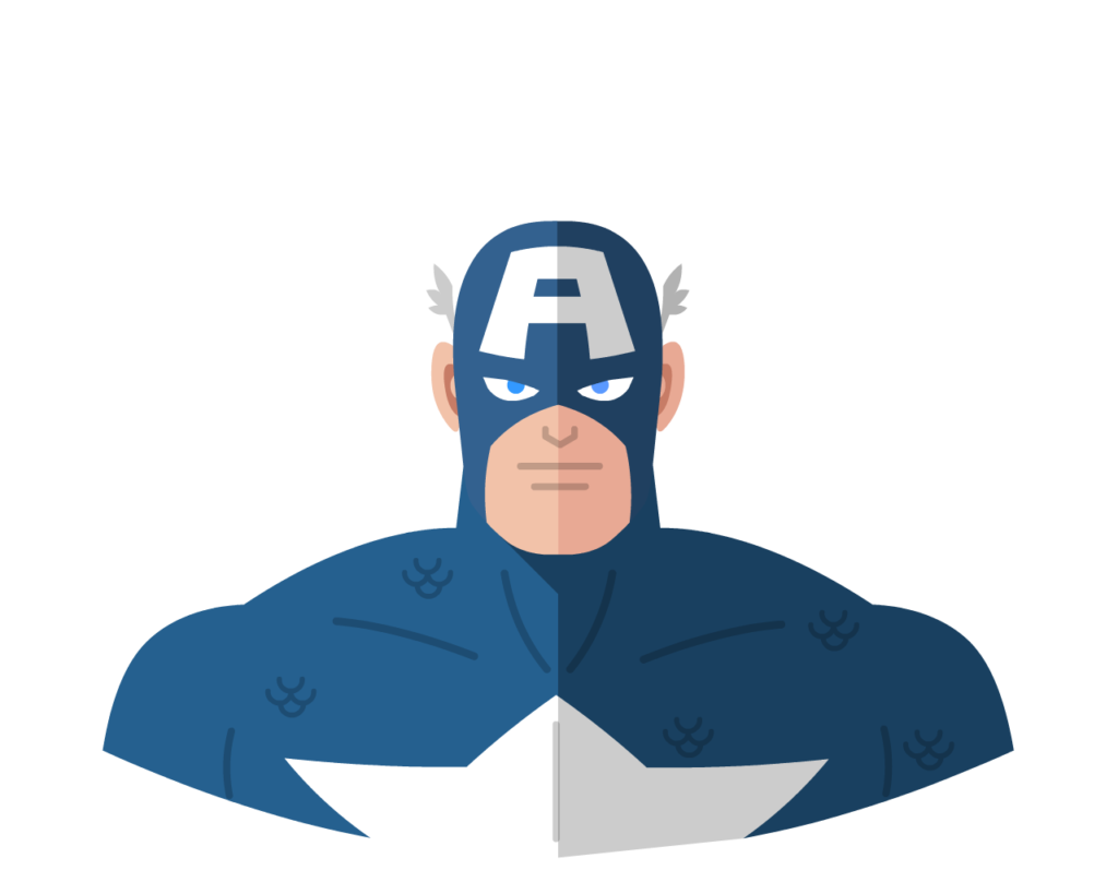 Captain America flat icon