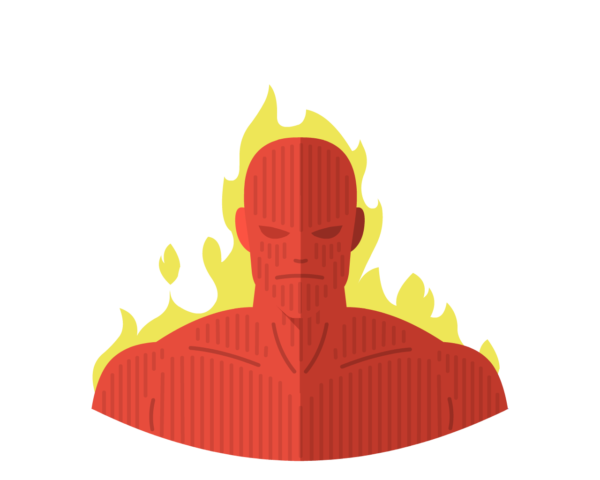 Human Torch flat icon