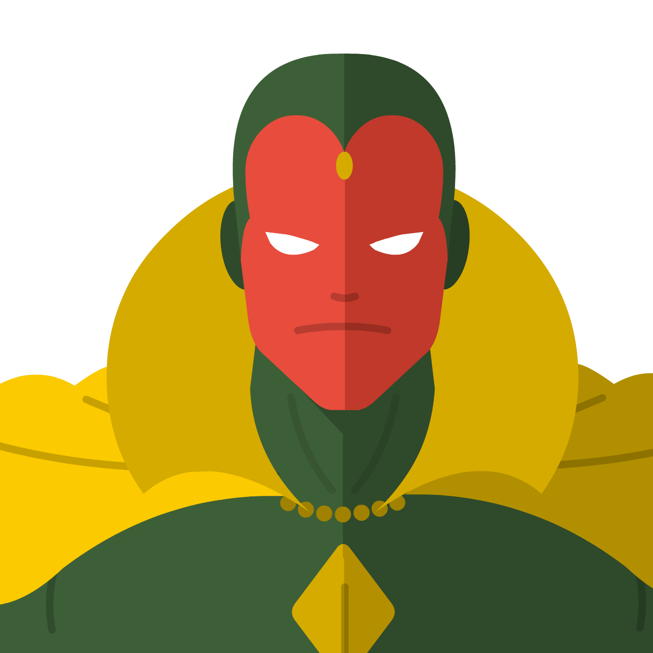 Marvel’s Vision Flat Icon & Avatar • Yoolk • Digital Ninja