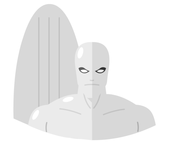Silver Surfer flat icon