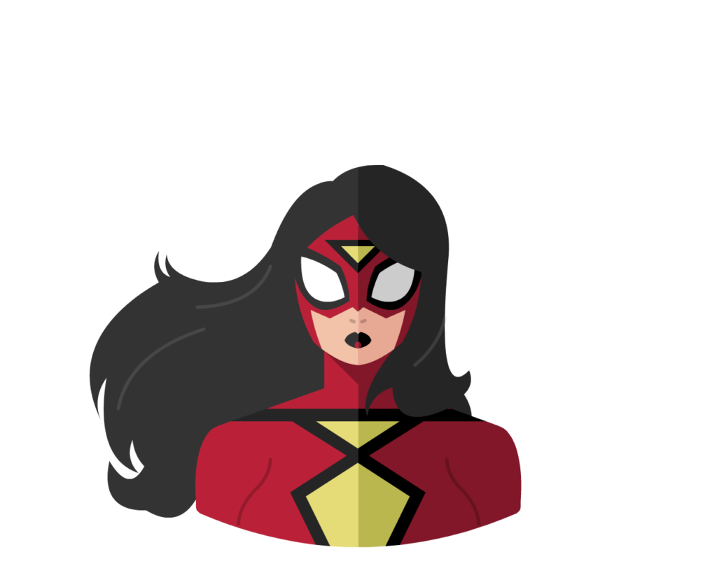 Spider-woman flat icon