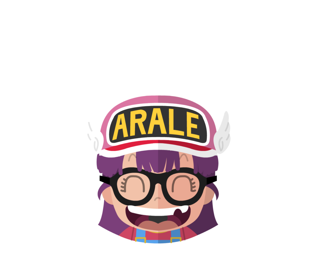 Arale (Laughing) flat icon