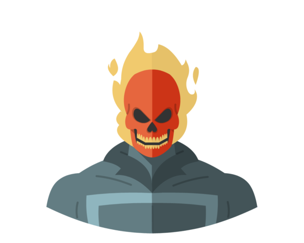 Ghost Rider flat icon