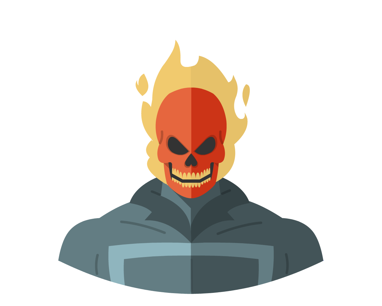 Marvels Ghost Rider Flat Icon And Avatar • Yoolk • Digital Ninja