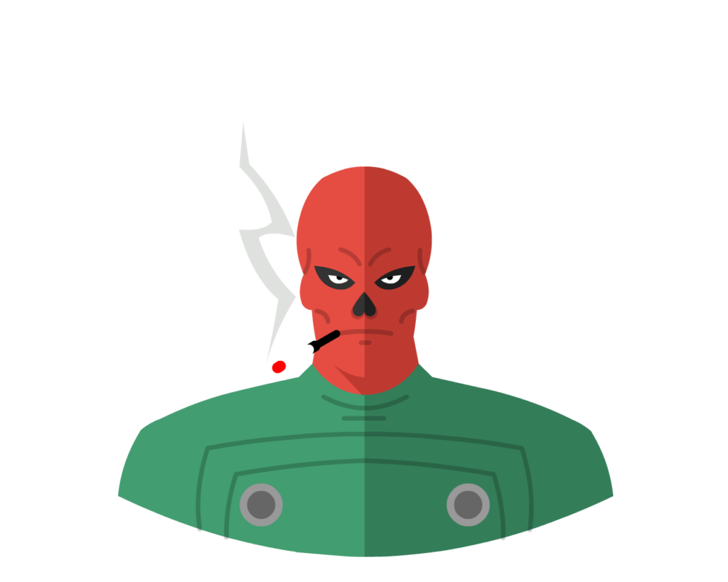 Red Skull flat icon
