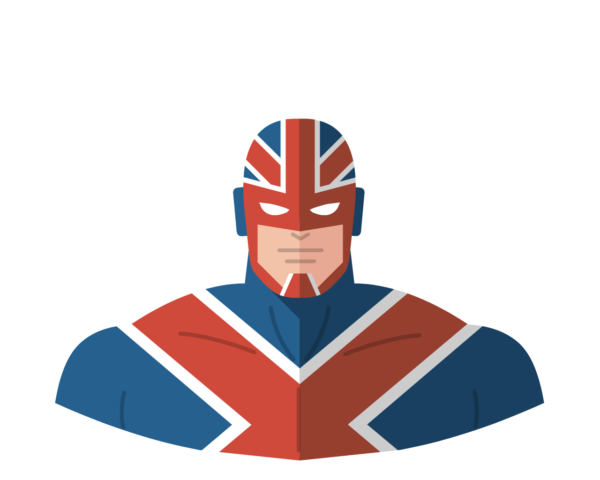 Captain Britain flat icon