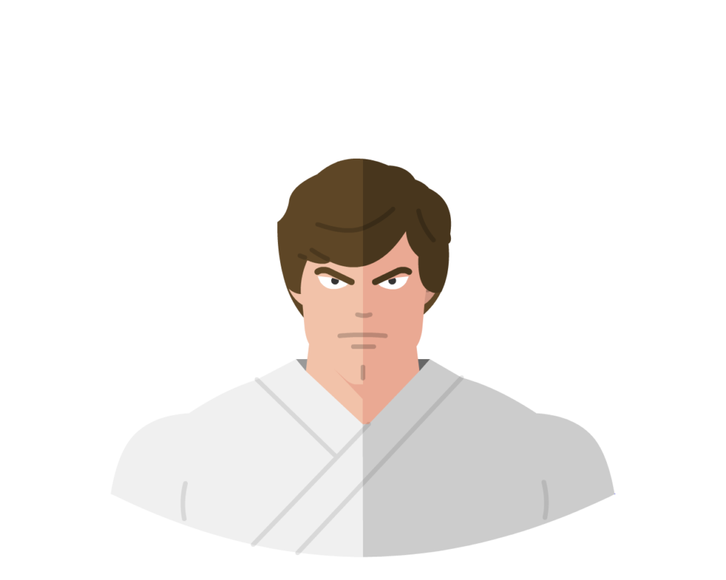 Luke Skywalker flat icon