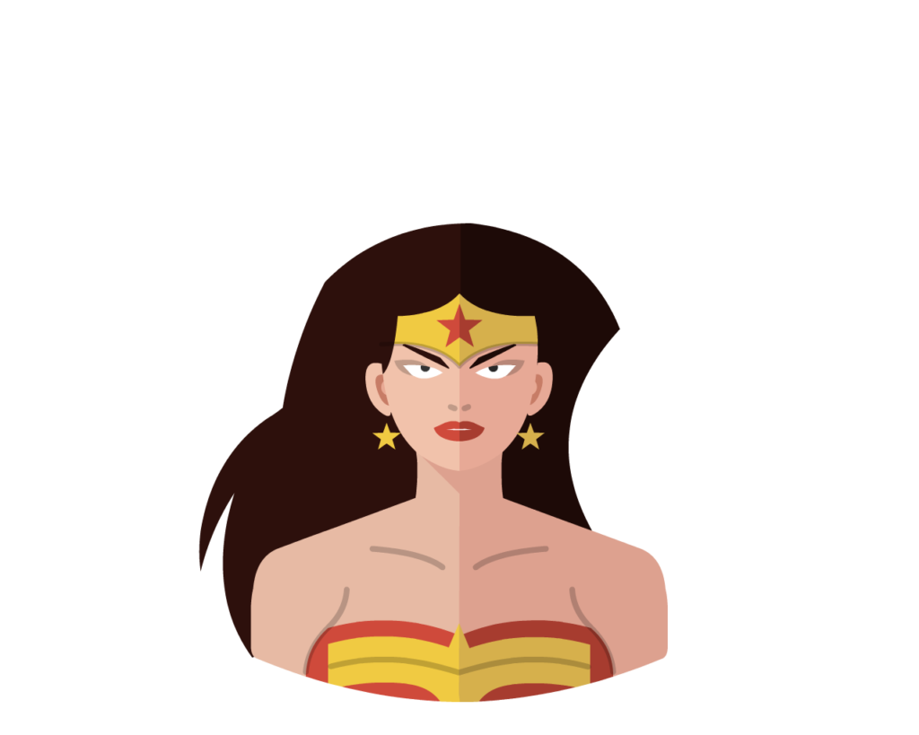 Wonder Woman flat icon