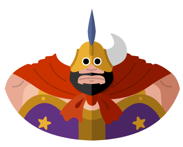 Ox King flat icon