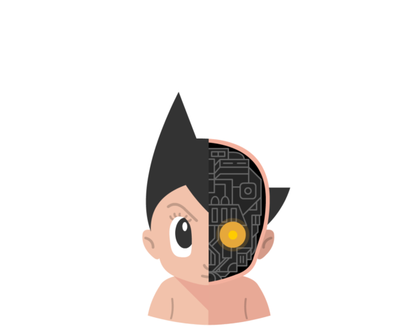 Astro Boy (Half Machine) flat icon