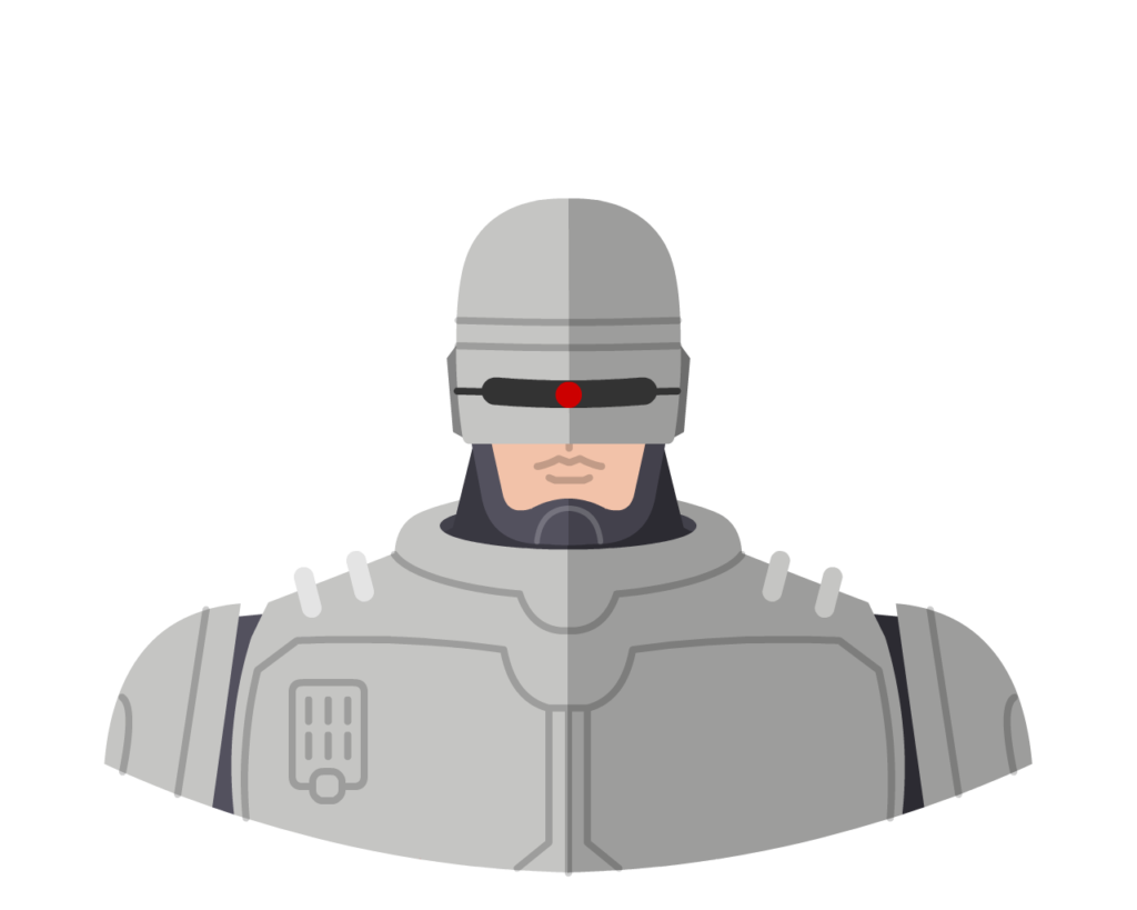 Robocop flat icon