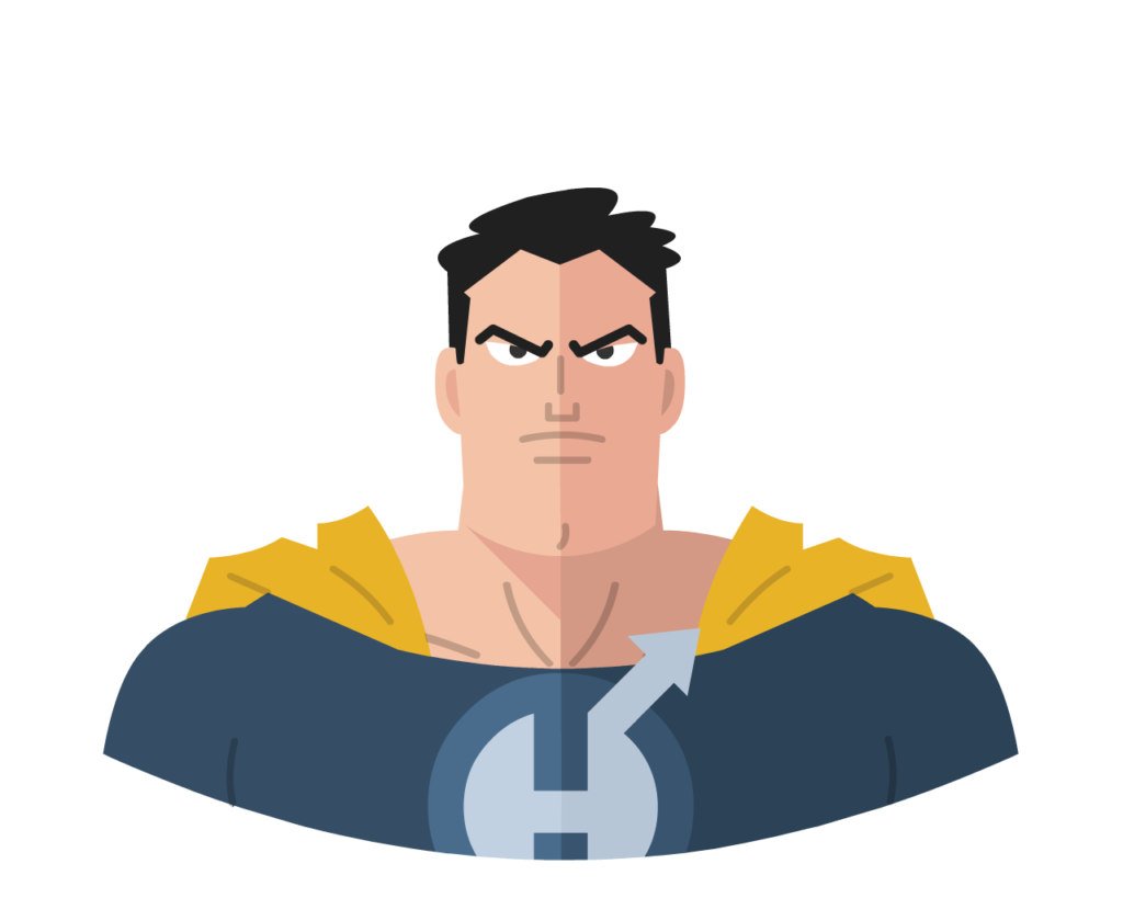 Captain Hero flat icon