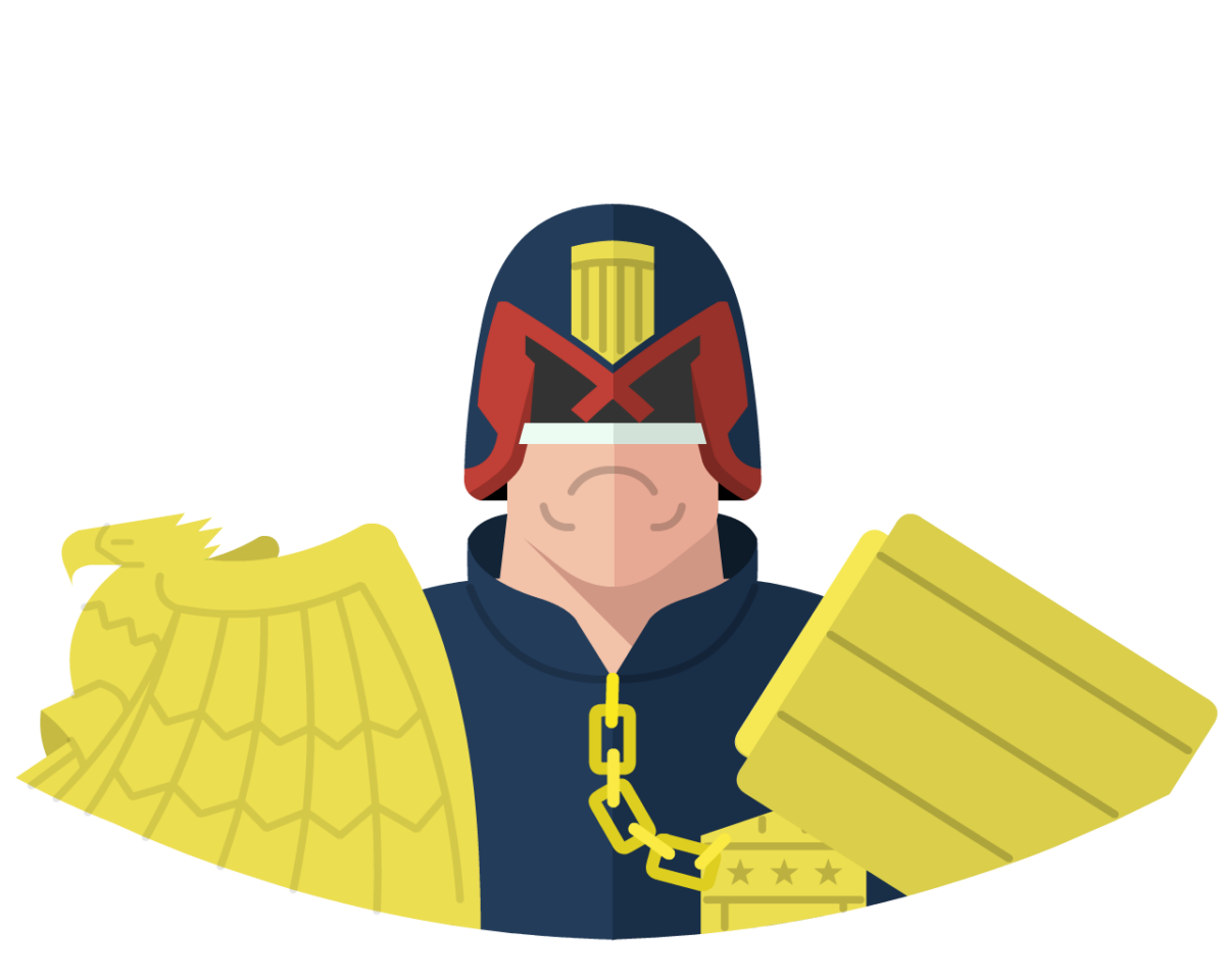 Judge Dredd flat icon