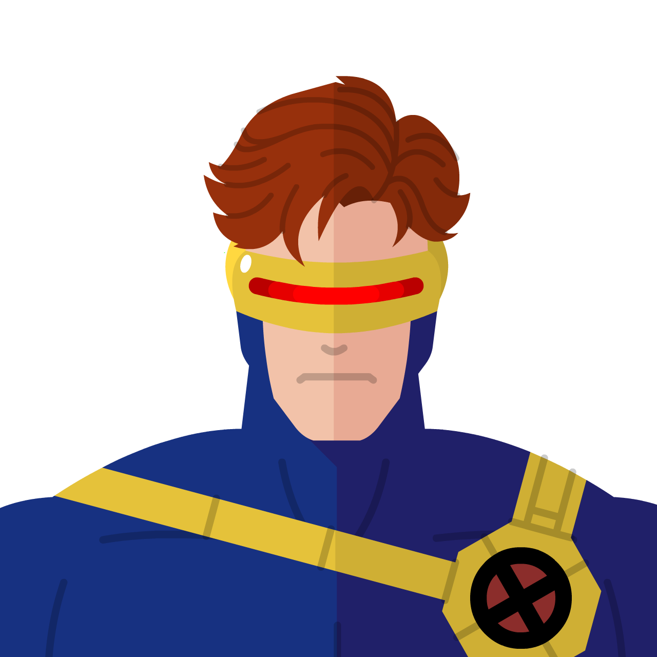 Marvel's Cyclops (X-men '97 Ver.) Flat Icon & Avatar • Yoolk • Digital ...